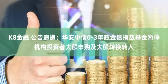 K8金融 公告速递：华安中债0-3年政金债指数基金暂停机构投资者大额申购及大额转换转入