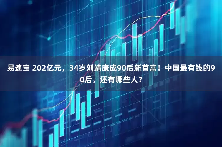 易速宝 202亿元，34岁刘靖康成90后新首富！中国最有钱的90后，还有哪些人？